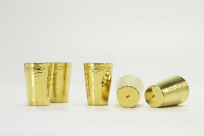 純金打出酒杯一組5客 大正期（箱付）