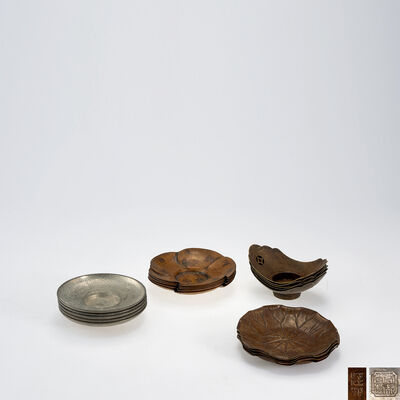 蔵六等名家造　茶托4組（共箱有）