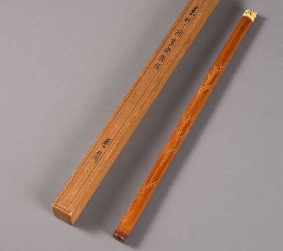 2281 竹云斎制竹雕香筒