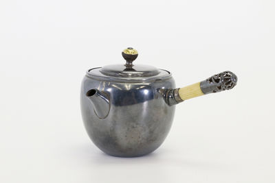 純銀製 橫手金急須