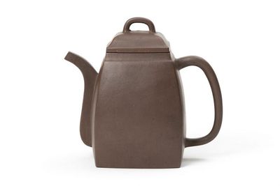 清雍正~乾隆「澹然斎」款紫砂方壺