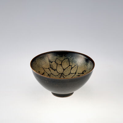 宋　禾天目茶盞　金饍入（元箱）