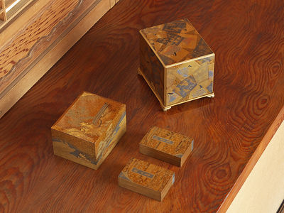 百人一首蒔絵香箱一式