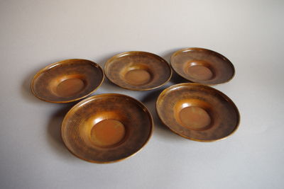 銅　茶托　古物