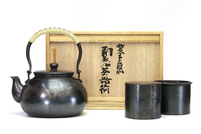 玉川堂造 鎚起銅茶道具三件組 （共箱）