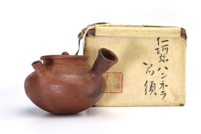 道八 在銘 半練急須（共箱）