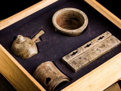 151-石彫茶器セット