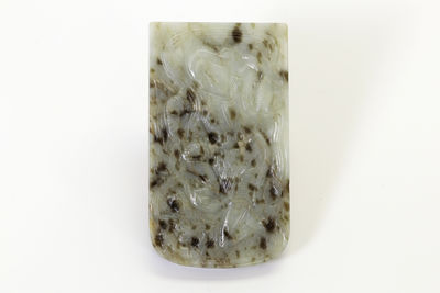 古玉 胡舞人 鉈尾（箱付）