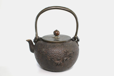 龜文堂琵琶湖浪紋 啼鳥提 鐵瓶