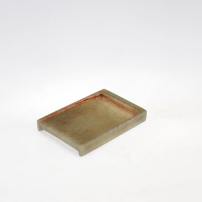 明　白砡抄手硯　2025大阪PAC画廊展示品（元箱袋付）