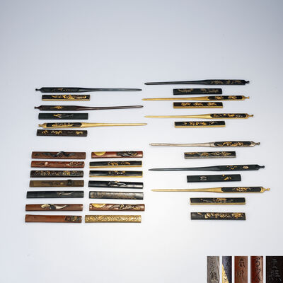 金工象嵌刀装具組（木箱）