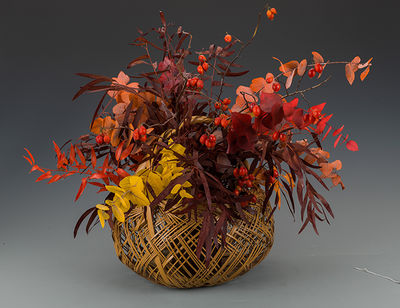 152 初代田邊竹雲齋制 竹編花器