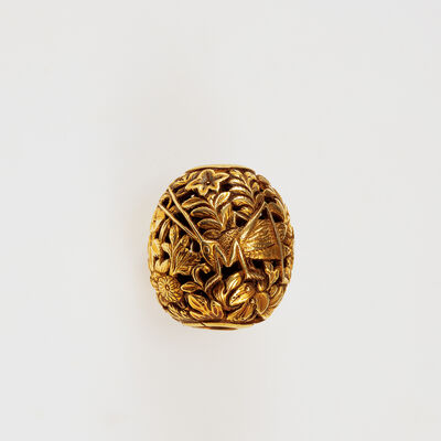 秋草昆虫図金緒締