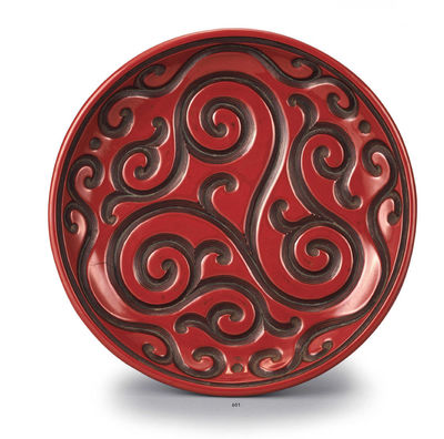 601 明 剔犀如意云纹香盘