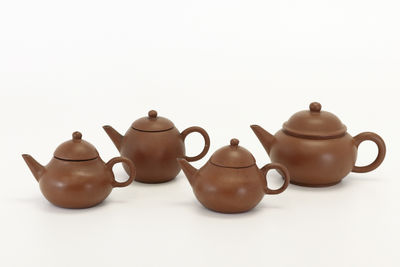 朱泥水平急須4點