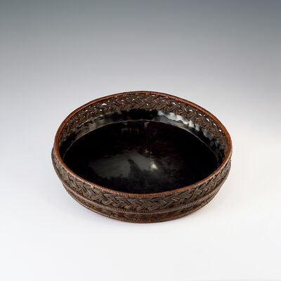 唐物　輪組平炭斗（箱付）