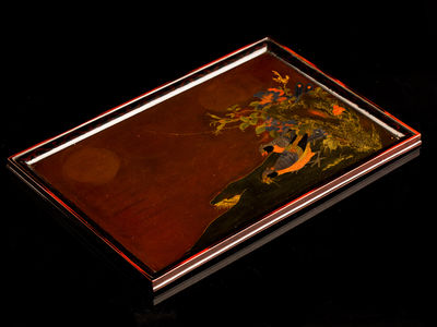 015-色漆　花鳥　香盆