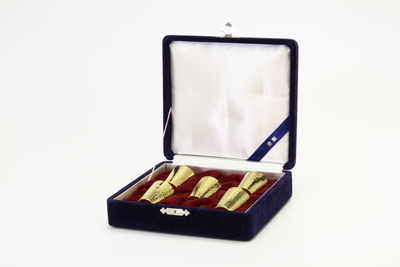 純金打出酒杯一組5客 大正期（箱付）