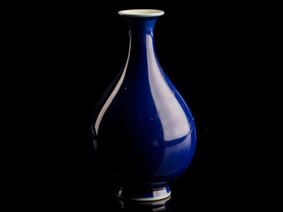 160-藍釉小花瓶
