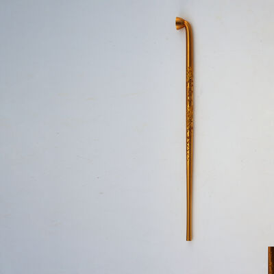 美彥作　K20金松寿千年煙管（箱付）