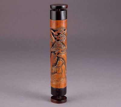 2280 清初 松下高士香筒