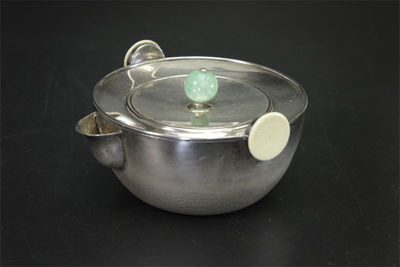 大江 在銘 純銀翡翠摘 抱瓶