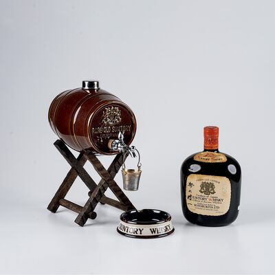 SUNTORY ROYAL樽 木箱 OLD輿水精一氏署名入  原箱