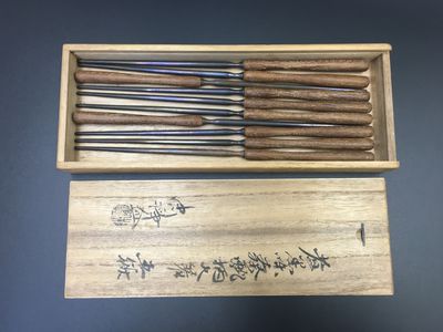 銀製　火鉢箸　中川浄益　共箱　345ｇ