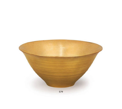 579 宗道 纯金双重打出茶盏（付共箱）