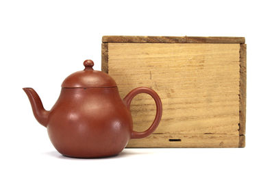 胴在銘 葫蘆形 朱泥急須 （共箱）