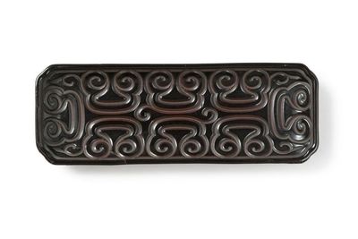 元~明初 剔犀雕 如意雲紋 軸盆