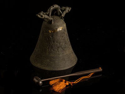 089-「内用」古銅龍頭山形鐘