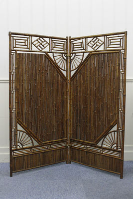 紫斑竹製 2曲屏風