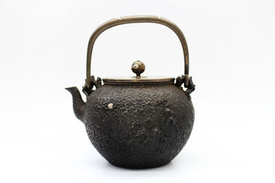 亀文堂波千鳥鉄瓶 象嵌 本物保証