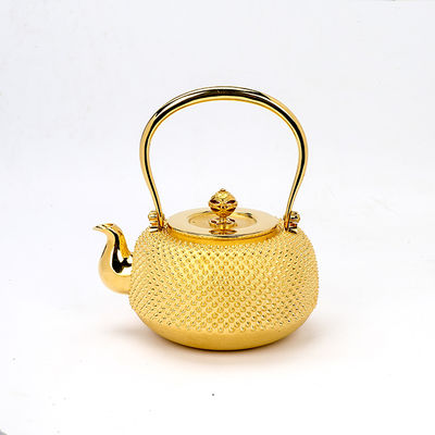 118 純金 鏤空花瓣鈕霧霰紋壺