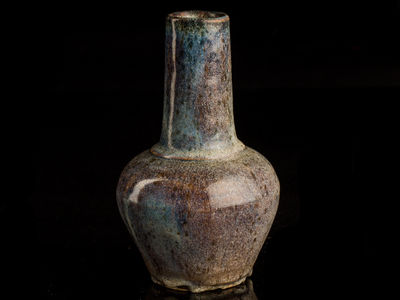 101-石湾窯-海鼠釉花瓶-在銘