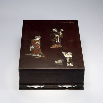 人物百宝象嵌 大文盒