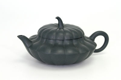 民國綠泥菊瓣形急須（箱付）