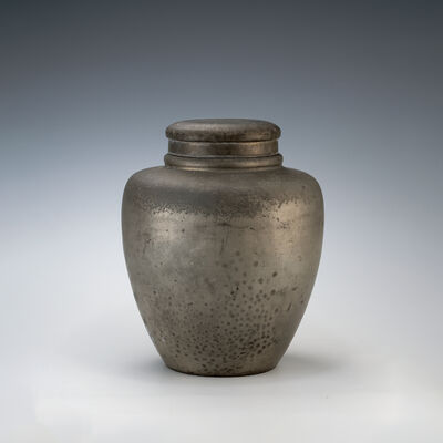 古錫斑紋大茶罐