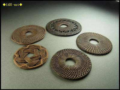 ◆SABI-net◆時代藤組釜敷 瓶敷 五枚