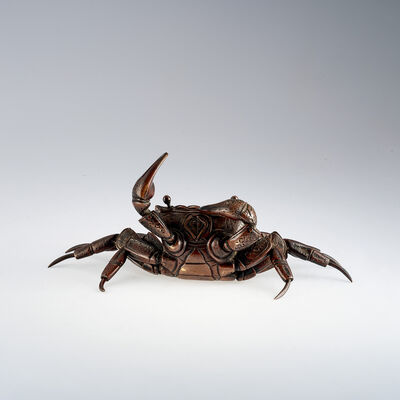 銅蟹自在置物