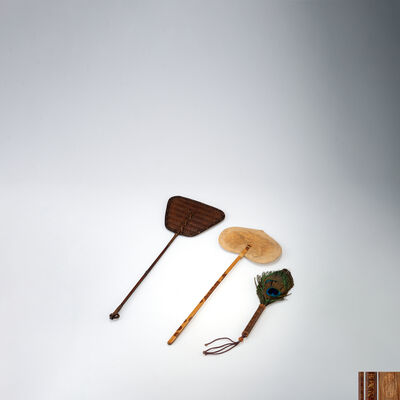 黑田宗傳作 竹炉扇三点（共箱）