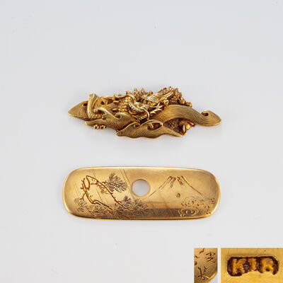 二代豊川光長作 金雲龍
前金具·裏座（木箱）