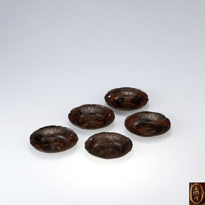 佐渡玉盛堂　蓮葉式小茶托5客（箱付）