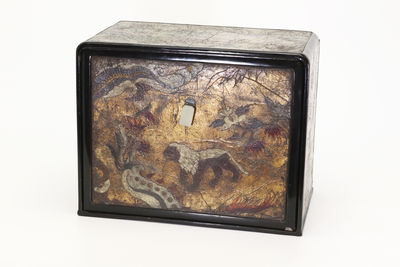 清代 金唐皮器局 白砡摘（木箱）