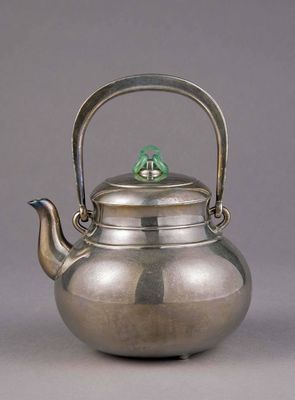 2176 义清造纯银周柏矩式汤沸