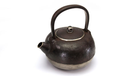 尚美堂造 鉄包銀 湯沸（箱付）