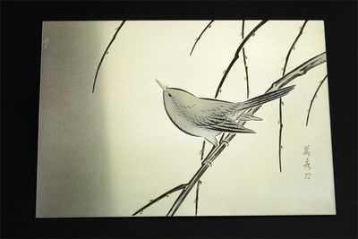 鈴木美彥作 （在銘）季語12枚金工手板（共箱）