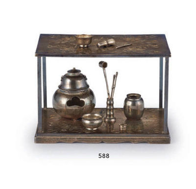 588 银制茶道具一套小置物
