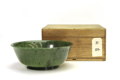 乾隆年製 在銘 玉鉢（箱付）